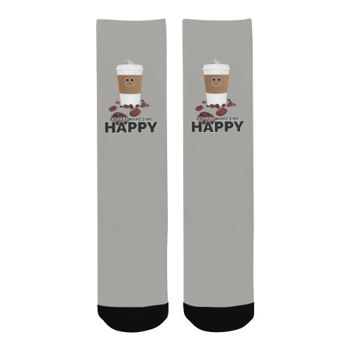 Coffee Makes Me Happy Men's Custom Socks