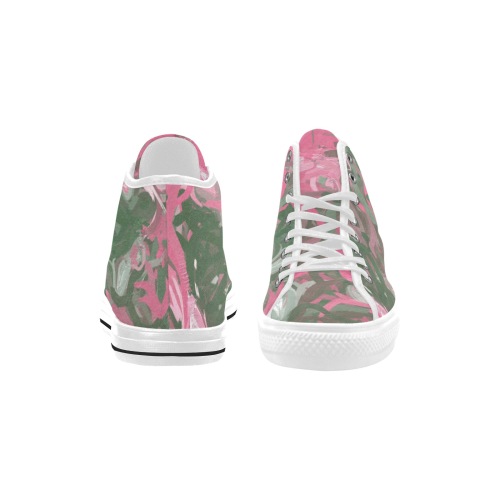 Pink, White and Green Abstract Vancouver H Women's Canvas Shoes (1013-1)