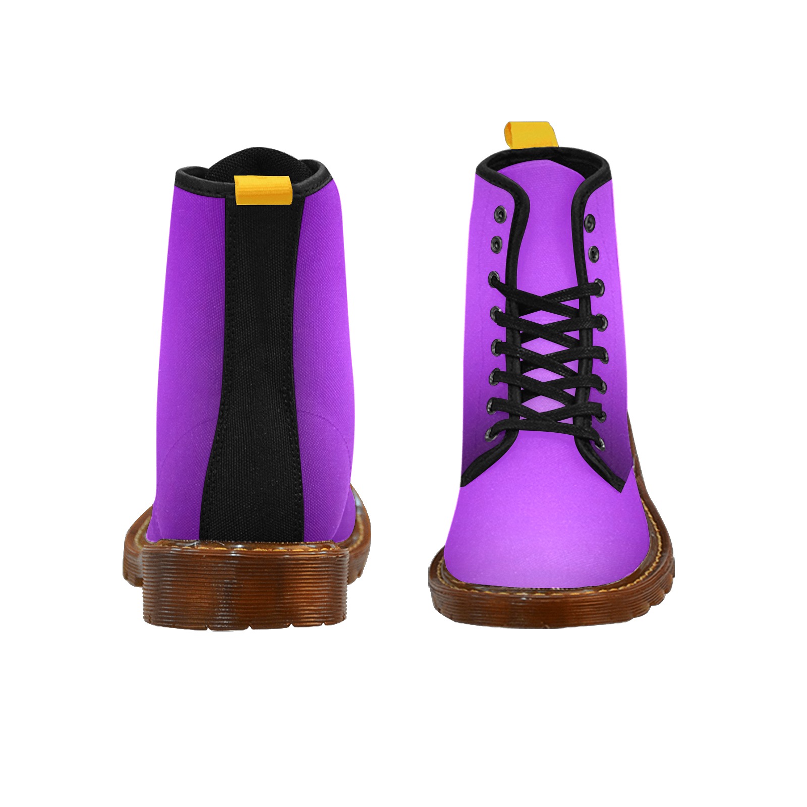 Soft Purple Women Boots Black Martin Boots For Women Model 1203H