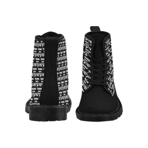 Yeshua Blk Top Boots Women Martin Boots for Women (Black) (Model 1203H)