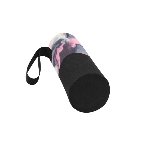 Abstract liquid waves U Neoprene Water Bottle Pouch/Large