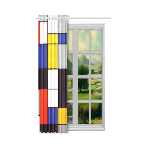 Composition A by Piet Mondrian Window Curtain 52" x 72"(One Piece)