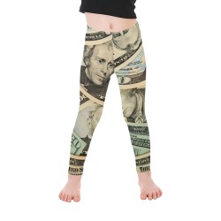 US PAPER CURRENCY Kid's Ankle Length Leggings (Model L06)