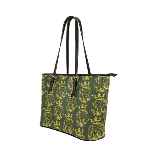 Freeman Empire Tote Bag (Green) Leather Tote Bag/Large (Model 1651)