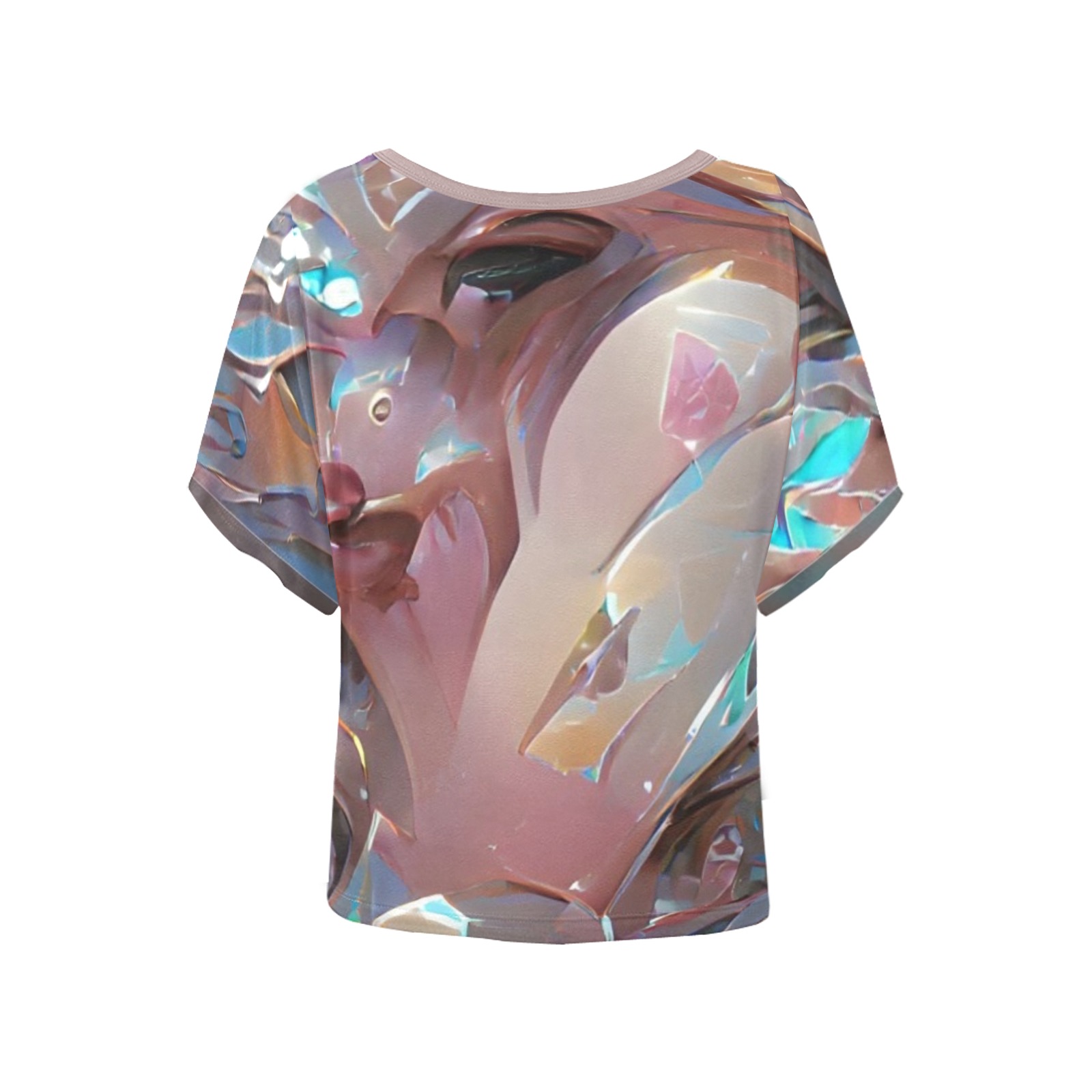 Mother_of_Pearl_TradingCard Women's Batwing-Sleeved Blouse T shirt (Model T44)