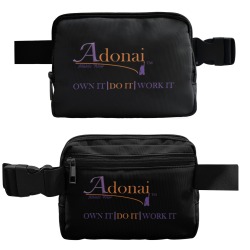 Adonai Belt Bag Black Belt Bag (Model 1744)