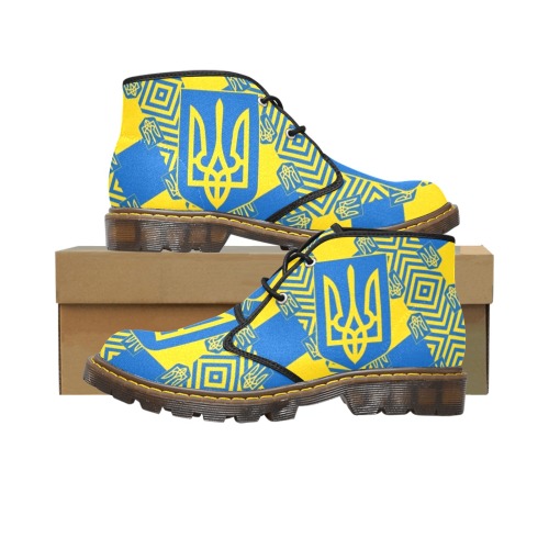 UKRAINE 2 Men's Canvas Chukka Boots (Model 2402-1)