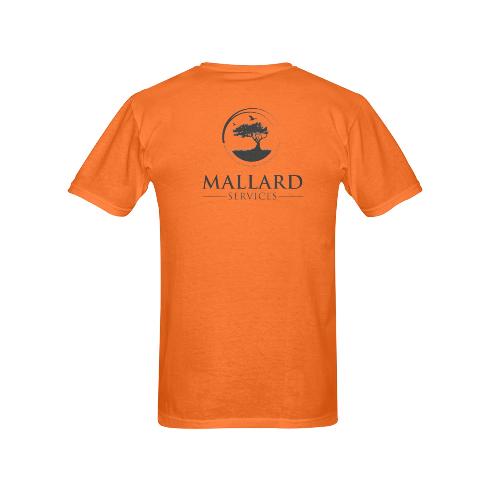 Mallard transparent orange Men's T-Shirt in USA Size (Two Sides Printing)