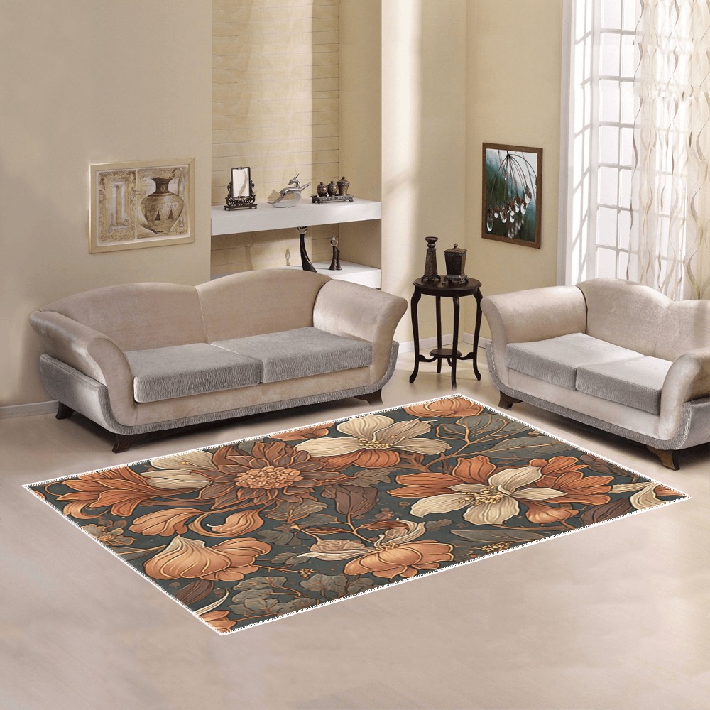 Fabulous Florals 25 Area Rug7'x5'