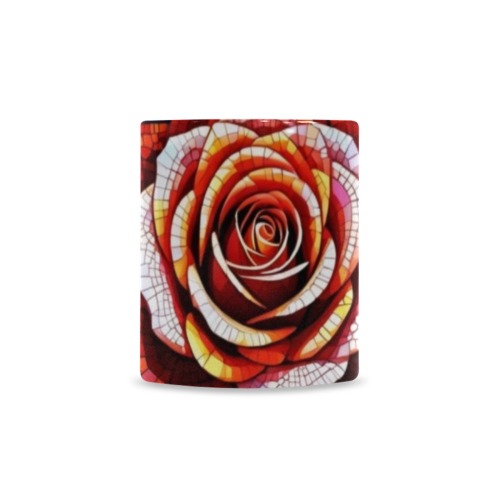 Mosaic Rose - RED Coffee mug Custom Morphing Mug (11oz)