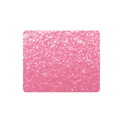 Magenta light pink red faux sparkles glitter Rectangle Mousepad