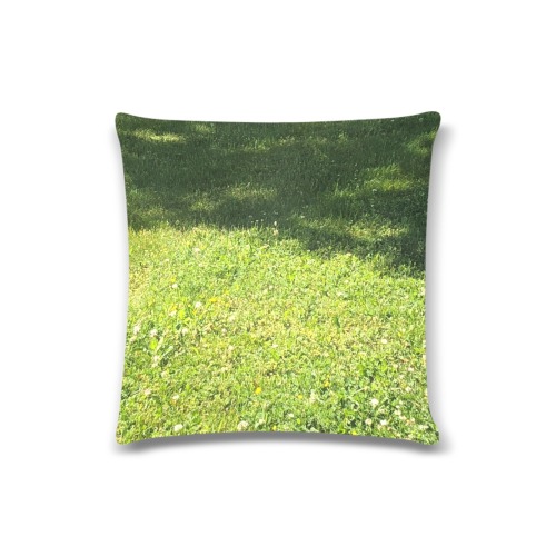 Fresh Grreeen Grass Collection Custom Zippered Pillow Case 16"x16"(Twin Sides)