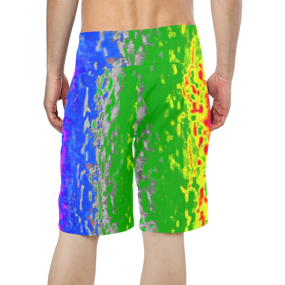 fractal Abstract small Men's All Over Print Board Shorts (Model L16)