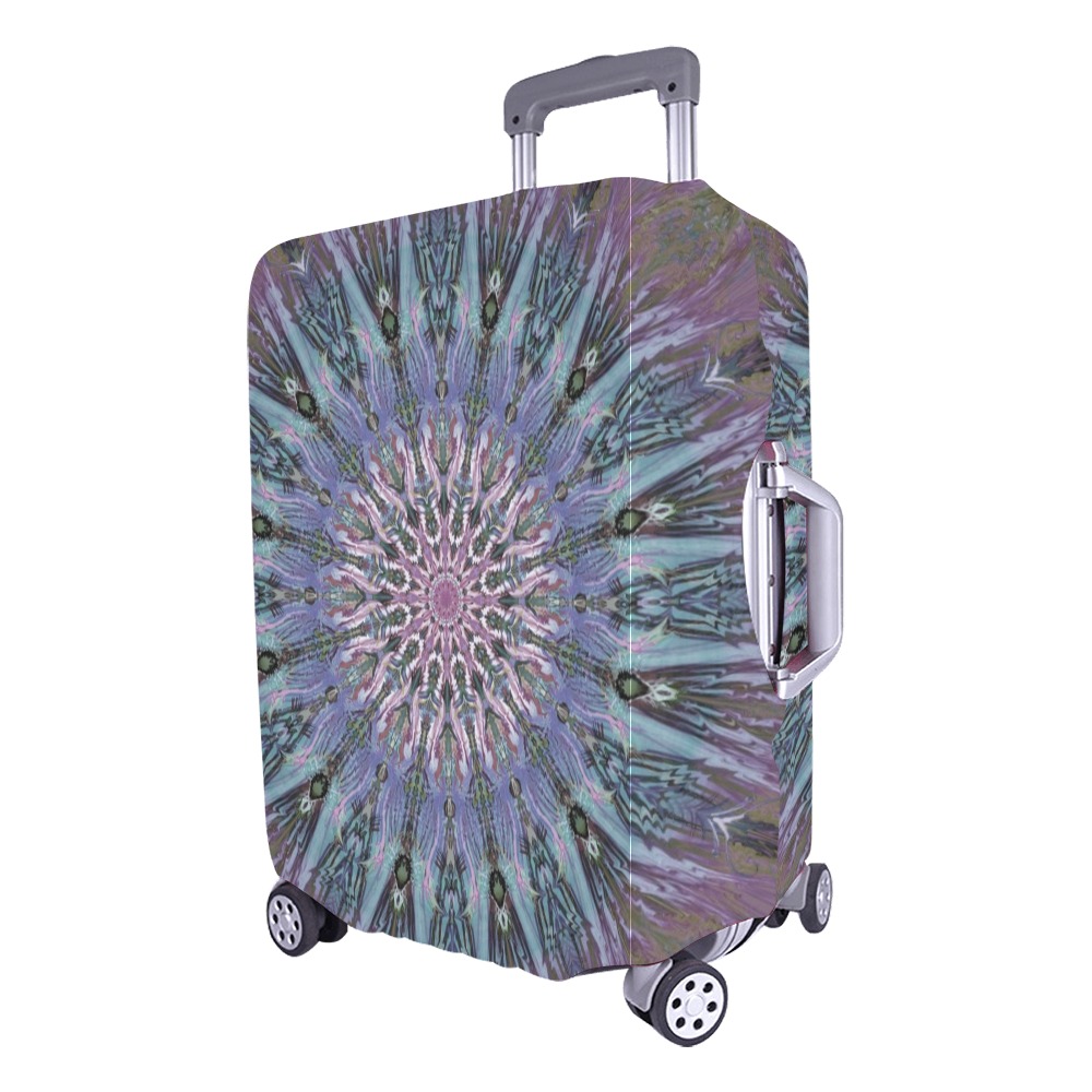purple mandala Luggage Cover/Large 26"-28"
