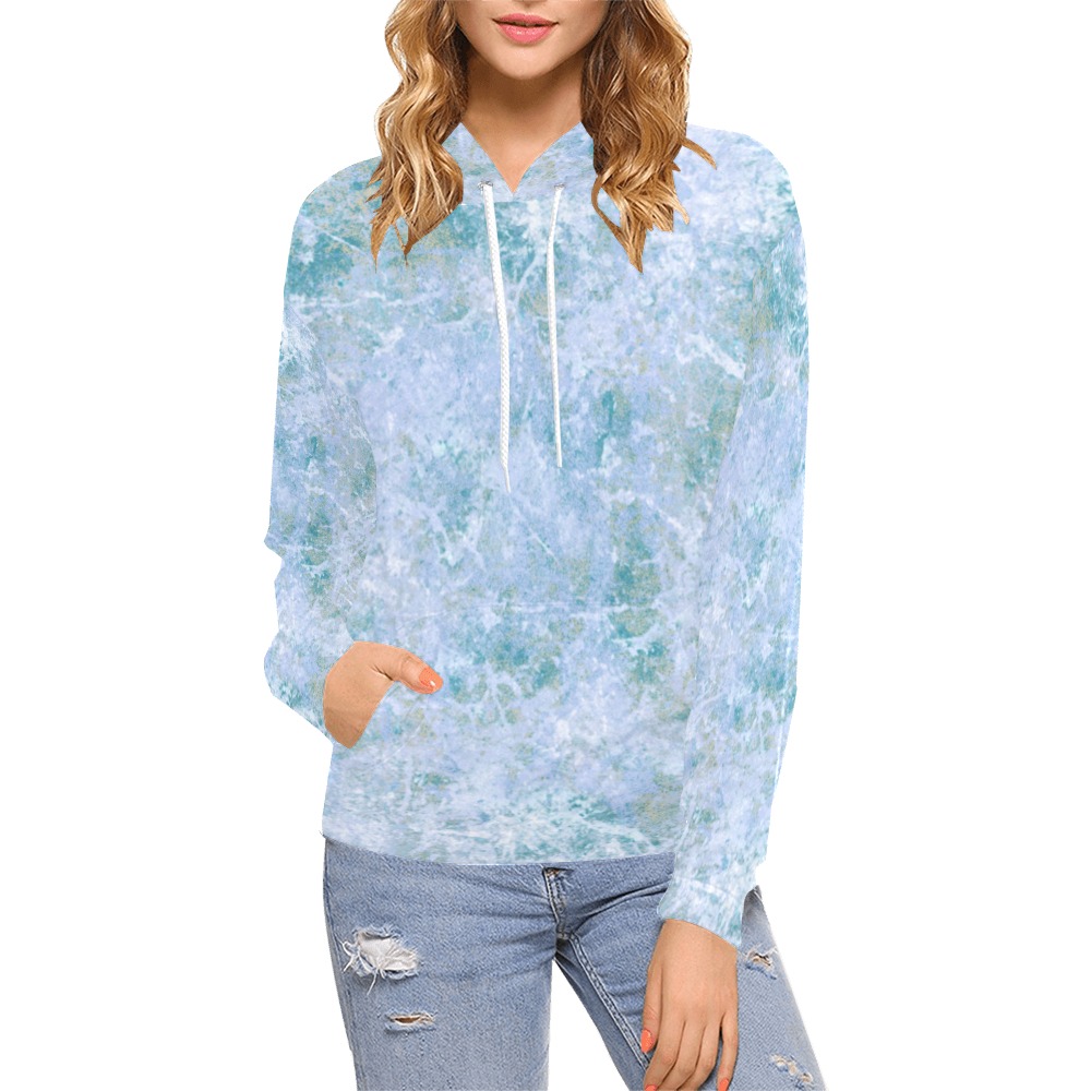 frozentundra All Over Print Hoodie for Women (USA Size) (Model H13)