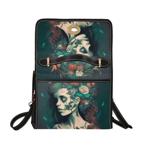 Deadgirl1 Waterproof Canvas Bag-Black (All Over Print) (Model 1641)