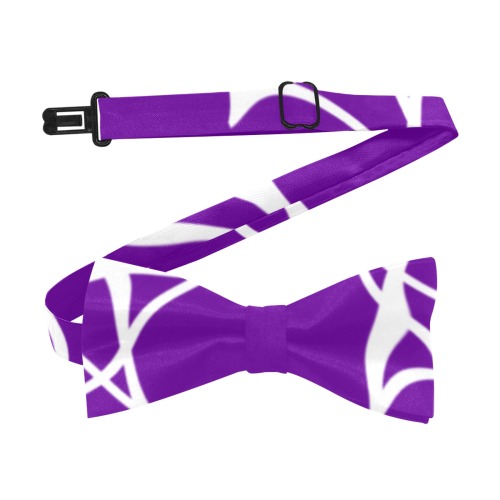 White Interlocking Triangles2 Noisy purple Custom Bow Tie