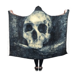 Man Skull In A Savage Temple Halloween Horror Hooded Blanket 60''x50''