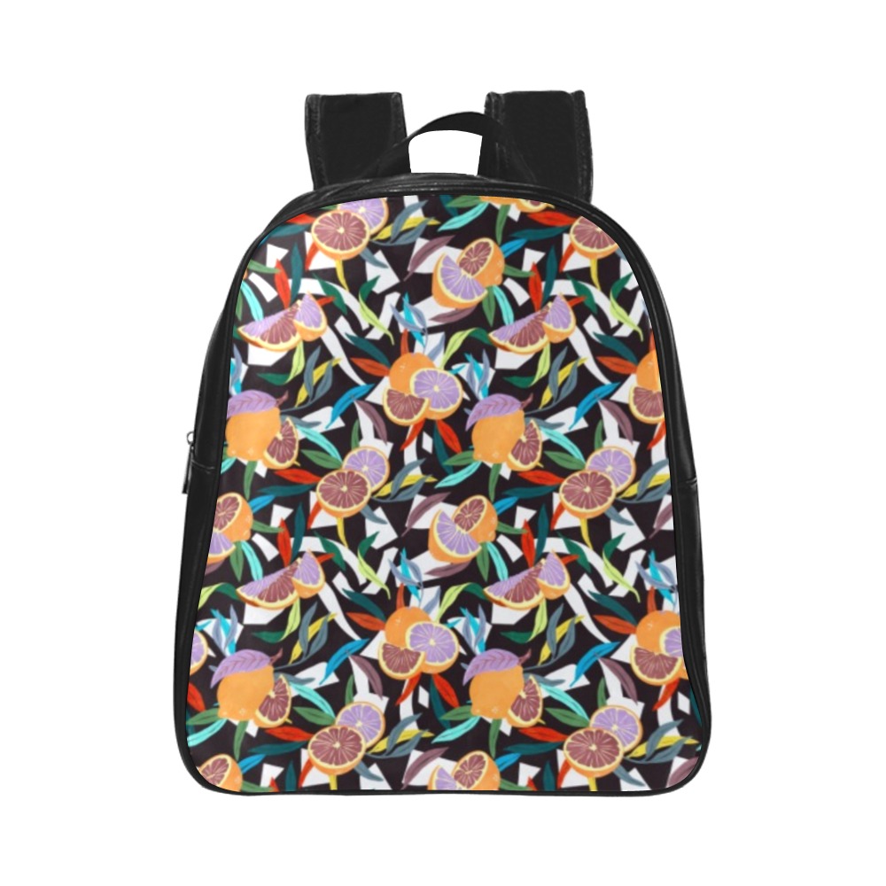 Fruits flowers and forms PD906 School Backpack (Model 1601)(Small)