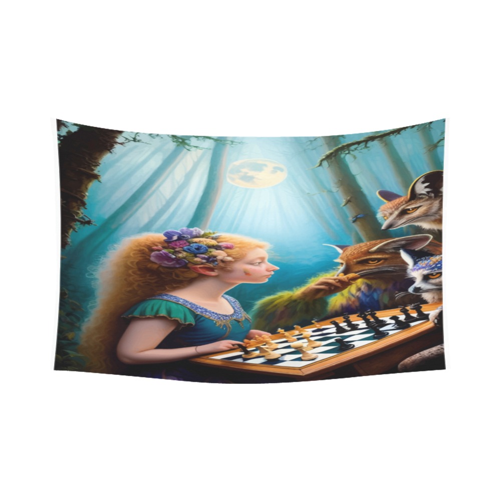 The Call of the Game 6_vectorized Polyester Peach Skin Wall Tapestry 90"x 60"