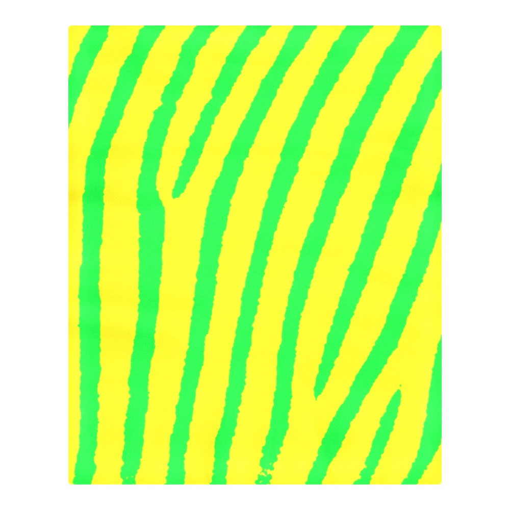 Zebra Print (Yellow & Green) 3-Piece Bedding Set
