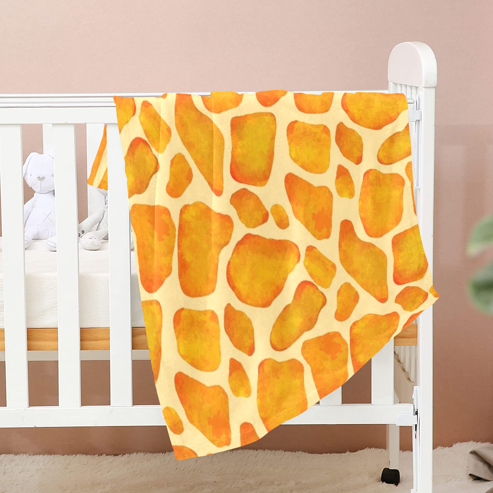 Giraffe Print Baby Blanket Baby Blanket 40"x50"