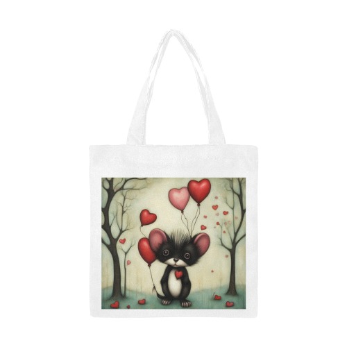 Skunk Love 2 Canvas Tote Bag/Small (Model 1700)