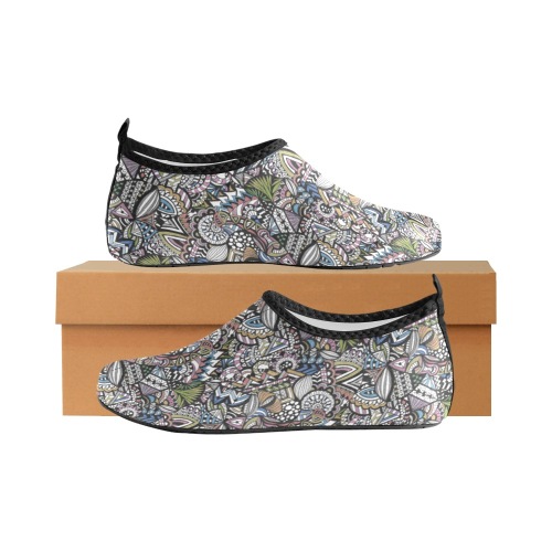 Mind Meld - Color - Small Pattern Men's Slip-On Water Shoes (Model 056)
