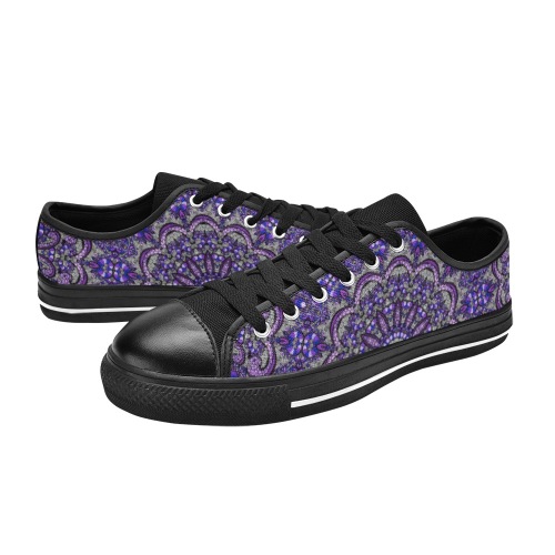 Violet Moon Kaleidoscope Women's Classic Canvas Shoes (Model 018)