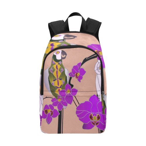 parrots with orchids Fabric Backpack for Adult (Model 1659)