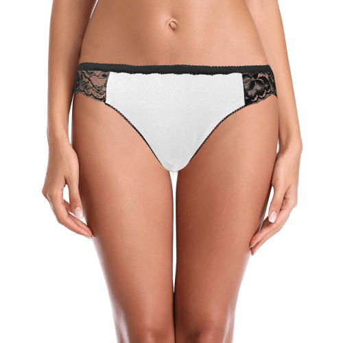 WHITE Women's Lace Panty (Model L41)