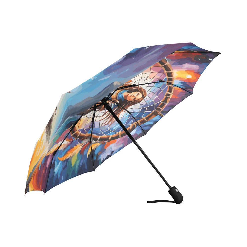 Princess of dreams, dreamcatcher fantasy art. Auto-Foldable Umbrella (Model U04)