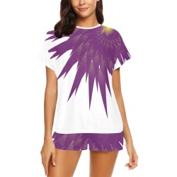 Ô Purple Starburst Women's Short Pajama Set