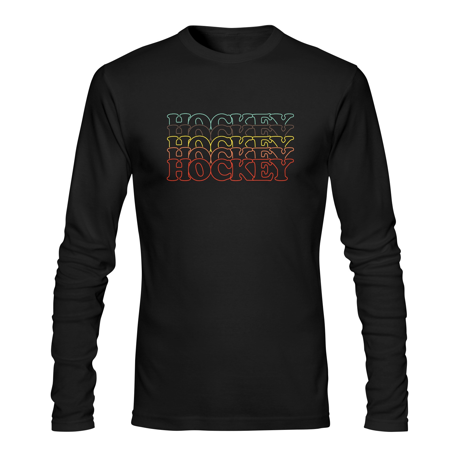 Hockey x4 Sunny Men's T-shirt (long-sleeve) (Model T08)