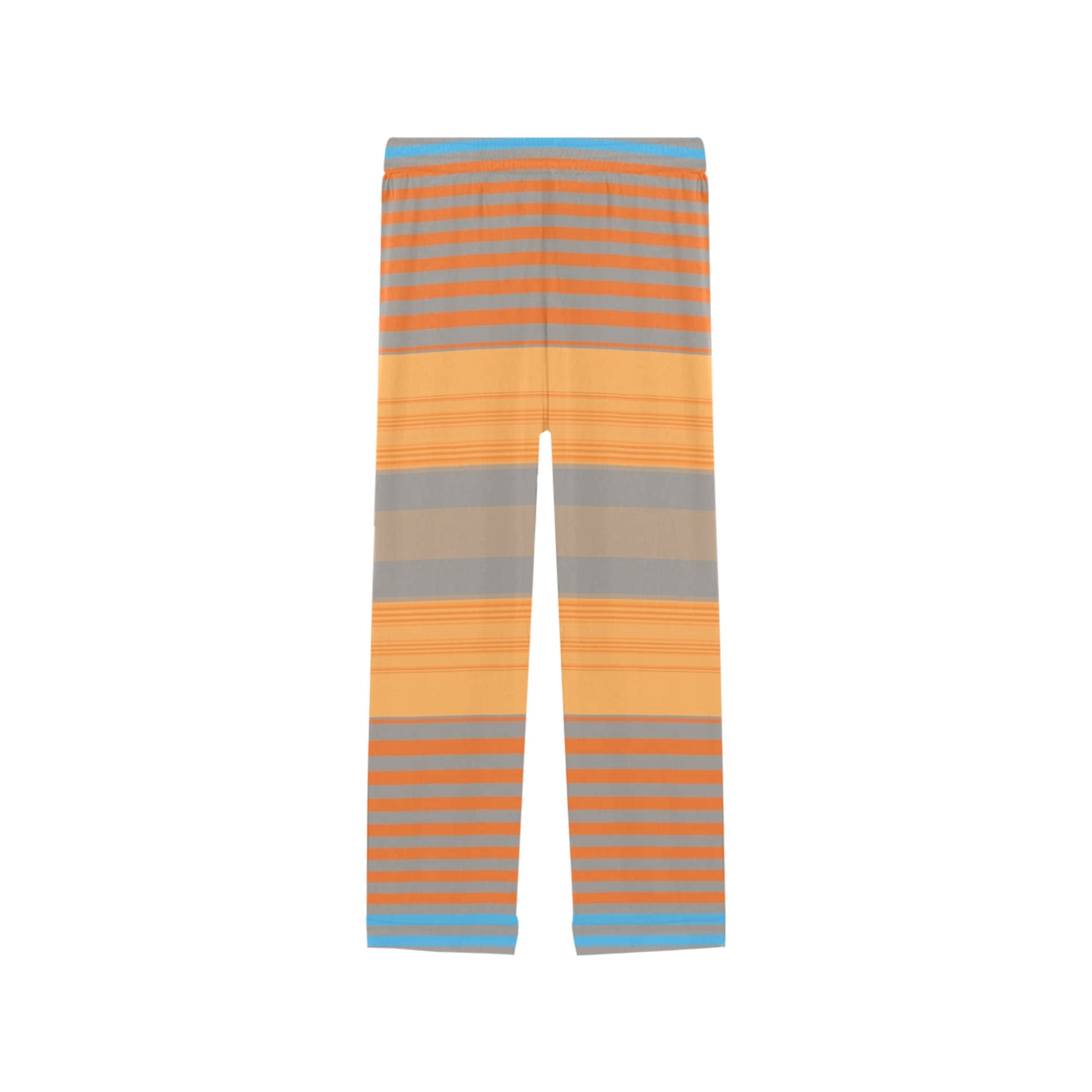 Yellow Orange Blue Stripe Pattern Women's Pajama Trousers
