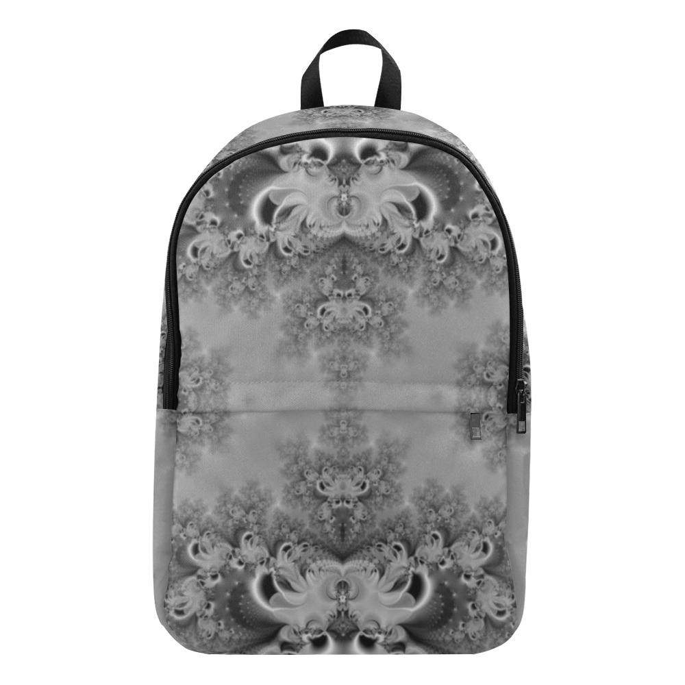 Cloudy Day in the Garden Frost Fractal Fabric Backpack for Adult (Model 1659)