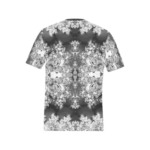 Silver Linings Frost Fractal Men's All Over Print T-Shirt (Random Design Neck) (Model T63)