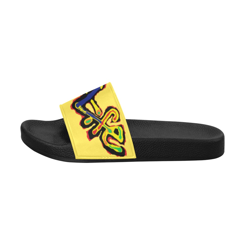 ZL.LOGO.YELL Women's Slide Sandals (Model 057)