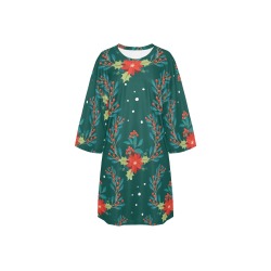 Beautiful Christmas Night Shirt Women's Oversized Sleep Tee (Model T74)