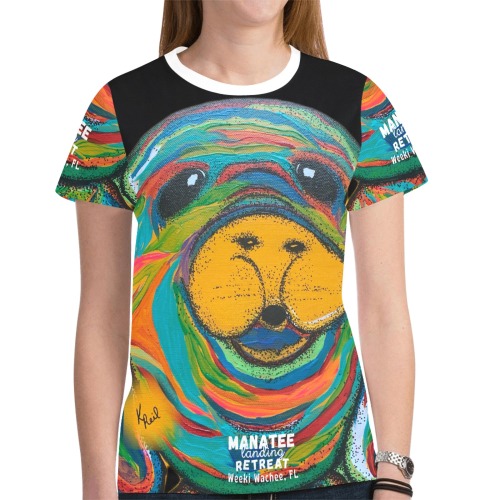 Manatee Landing Merlyn Magic New All Over Print T-shirt for Women (Model T45)