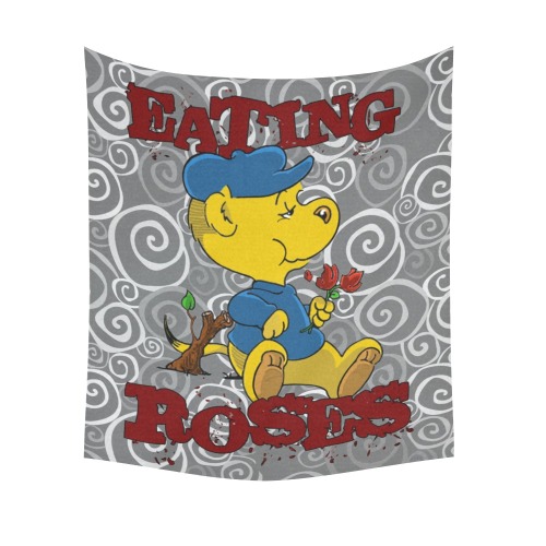 Ferald Eating Roses Cotton Linen Wall Tapestry 51"x 60"