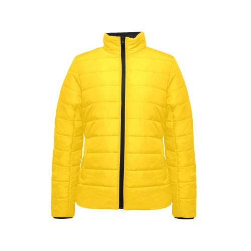 color mango Women's Stand Collar Padded Jacket (Model H41)