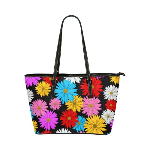 Daisy tote Leather Tote Bag/Large (Model 1651)