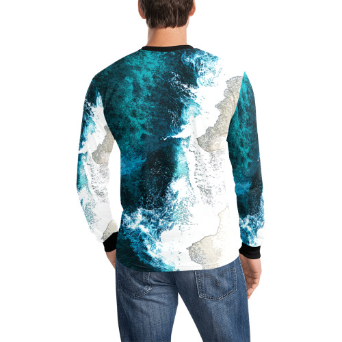 Ocean And Beach Men's All Over Print Long Sleeve T-shirt (Model T51)