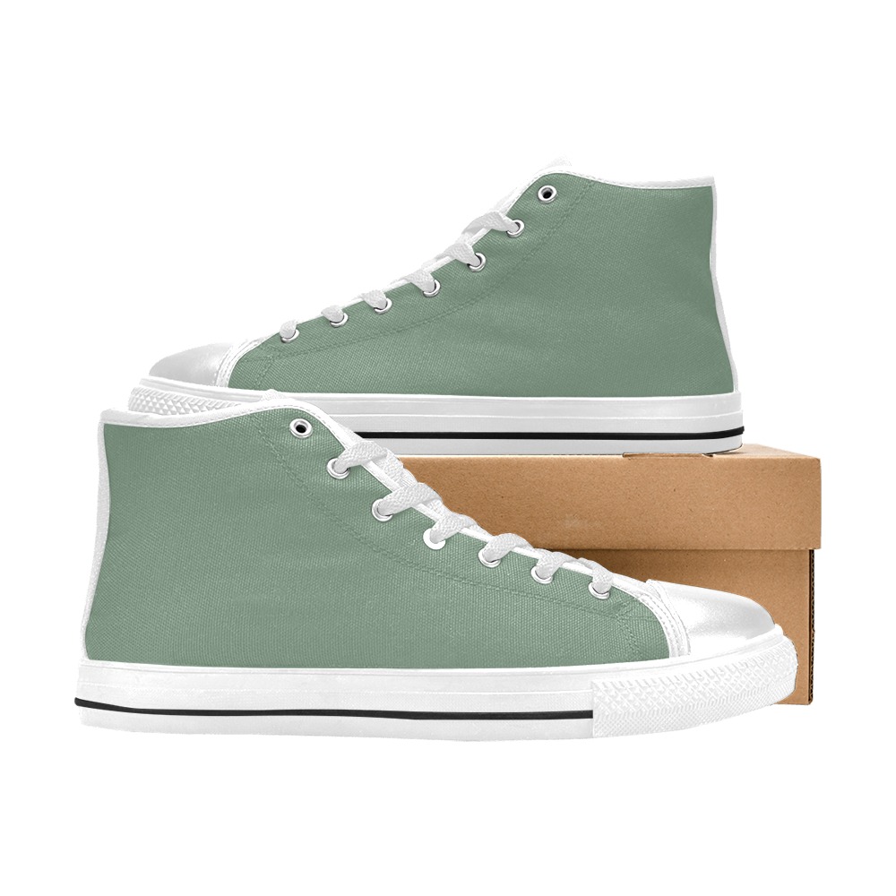 Basil High Top Canvas Shoes for Kid (Model 017)