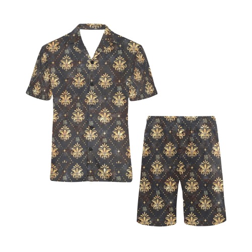 Royal NB Pop Art by Nico Bielow Men's V-Neck Short Pajama Set
