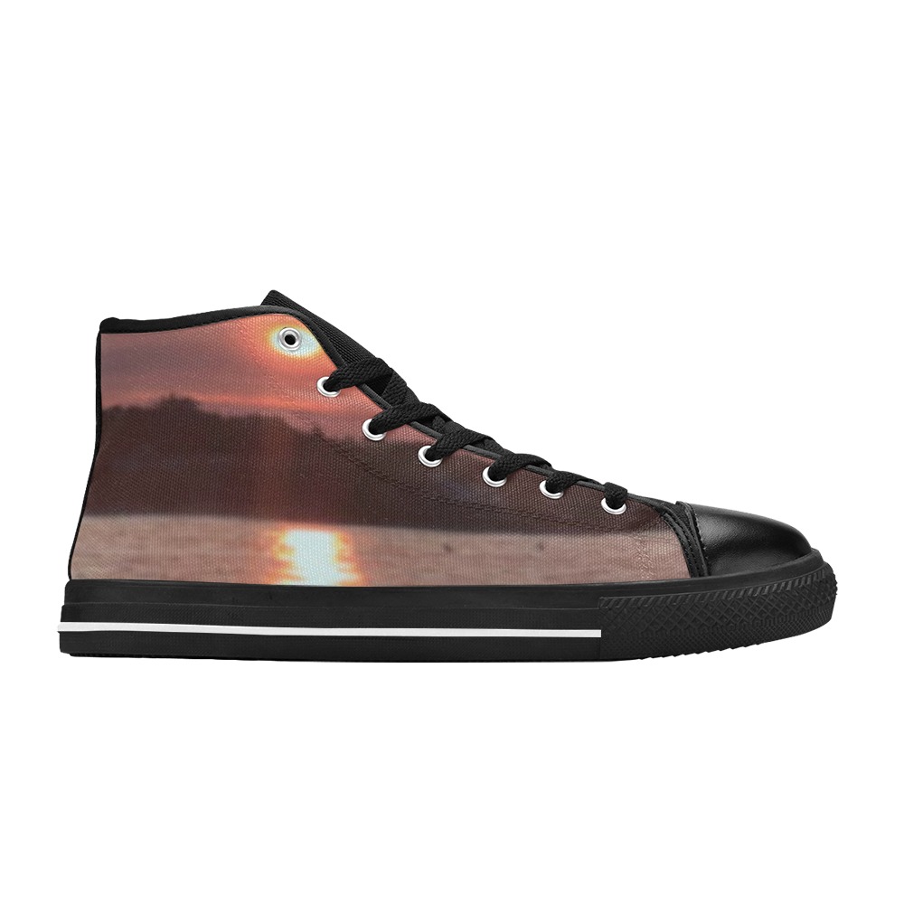 Glazed Sunset Collection Women's Classic High Top Canvas Shoes (Model 017)