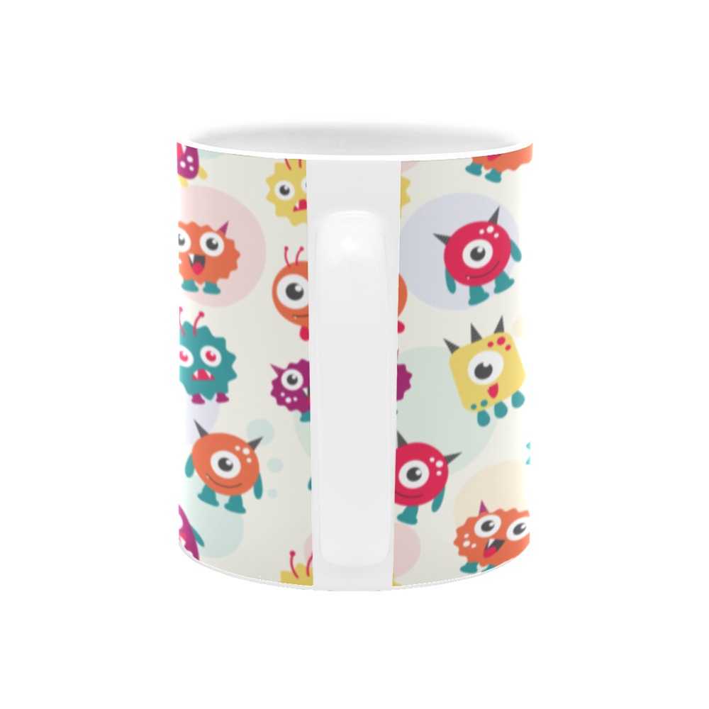 Colorful cute monsters pattern White Mug(11OZ)