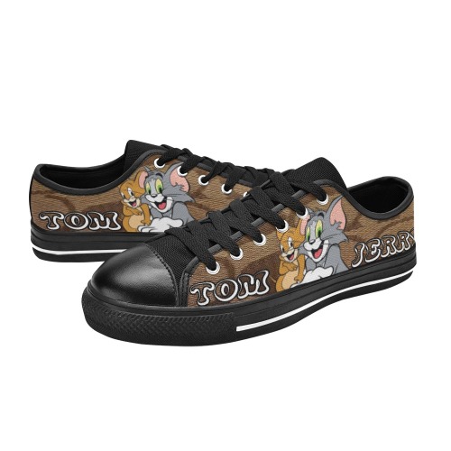 Tom & Jerry Kids Designer Shoes Low Top Canvas Shoes for Kid (Model 018)