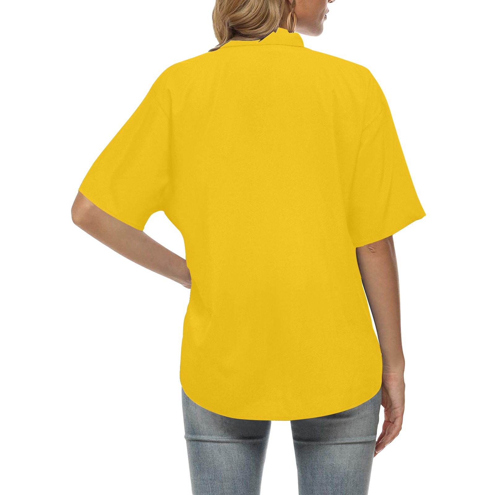 color mango All Over Print Hawaiian Shirt for Women (Model T58)